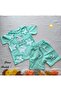 Girl's Shorts Suit Starry Salmon, Green, Lilac - 4