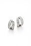 Steel Silver Double Row Fitted Stone Luve Earrings -No Tarnishing-