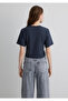 Anthracite Crop Basic T-Shirt Crop / Short Cut 1613072-70763 - 6