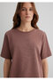 تي شيرت بني أساسي مقاس عادي 1613110 -70387 - 6