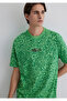 Green Coyote Printed Loose Fit T-Shirt -0611244-71696