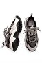 Women's High Sole Sneaker Lace-Up Suede Sports Shoes Edisa - Running Shoes Black - 6