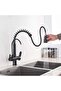 Kitchen Sink Faucet Dual Flow Water Purification Outlet Fountain Matte Black 7 Years Warranty Imported - 4