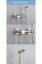 Bathroom Toilet Bidet Pressurized Sprayer Bidet Faucet Double Water Inlet Nickel Imported 7 Years Warranty - 2
