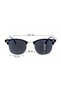 Unisex Half Rim Sunglasses - Uv400 Protection, Metal Detail, Classic Model Club - 6