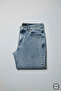 Men's Acid Wash Ice Blue Wide Leg Jeans Baggy Pants - 6