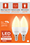 لمبة شمعة LED بقوة 5 وات C37 E14، عبوة من 6 قطع - أبيض دافئ 3000 كلفن - 400 لومن، ما يعادل 35 وات، غير قابلة للتعتيم - 3