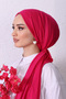 حجاب شال قطن ممشط فوشيا - 2