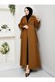 Double-Breasted Collared Belted Full-Length Modest Trench Coat RC1403056 - 7