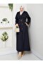 Double-Breasted Collared Belted Full-Length Modest Trench Coat RC1403056 - 4