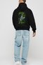 ZORO-ONE PIECE (2) Anime Back Printed Black Oversize Hooded Sweatshirt Men Women - 3