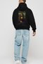 Leonardo Da Vinci Mona Lisa Back Printed Black Hoodie Oversized Hooded Sweatshirt Men Women - 4