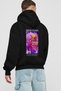 Doflamingo Anime Back Printed Black Oversized Hooded Sweatshirt for Men and Women - 2