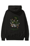 Zoro-ONE PIECE Anime Back Printed Black Oversize Hooded Sweatshirt Men Women