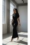 Fitted Ribbed Knitwear Dress