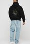 Zoro-ONE PIECE Anime Back Printed Black Oversize Hooded Sweatshirt Men Women - 3