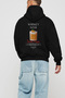 Whiskey Sour Cocktail Back Printed Black Hoodie Oversized Hooded Sweatshirt Men Women - 4