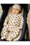 Brown Sun Patterned Organic 5 Piece Hospital Release Baby Bodysuit Set - 2