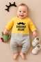 Baby Rompers 100% Cotton Yellow-Grey Daddy's Lion