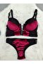 Economical Front Zipper Detailed Soft Padded Bra - Underwear Set - 4