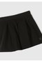 Girl's Black Logo Label Pleated Waistband Skirt - 2