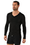 Özkan 0274 Men's 95% Cotton Combed Stretch Fabric Single Jersey V-Neck Long Sleeve T-Shirt Undershirt - 2
