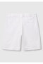 Boy's White Pocket Regular Fit Denim Bermuda Shorts - 2