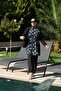 Marina Pattern Sports Lycra Design Hijab Double Swimsuit