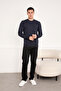 Men's Basic Long Sleeve Plain Sweatshirt - 2