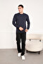 Men's Basic Long Sleeve Plain Sweatshirt - 3
