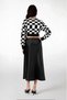 Women's Plain Black Satin Surface Elastic Waist Midi Length Skirt Hzl23S-Bd1101471 - 5