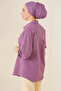 Women's Hijab Dark Lilac Wide Fit Long Basic Shirt HZL24W-BD139001 - 3
