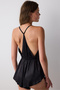 Satin Teddy Black Bodysuit - 5