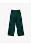 High Waist Wide Leg Gabardine Baggy Trousers with Pleated Pockets - 4