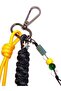 Back to School Handmade Black Yellow Paracord Charm Unisex Keychain - 7