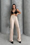Women's Elastic Waist Palazzo Summer Linen Trousers 1094 - 3