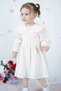 Girl's Dress Baby Collar Long Sleeve Buttoned Special Occasion Birthday Party Cotton Baby Girl Dress