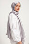 Hijab Women's Janjan-Janjanlı Crinkle Evening Dress Shawl-Silver- 70X190Cm - 2
