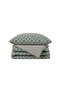 Waves 100 Cotton, Double Sided, Modern, Breathable, Geometric Single Duvet Cover - Green/Ecru - 5