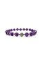 Certified Genuine 6mm Faceted Amethyst Natural Stone Hematite-Zircon Bracelet - 3