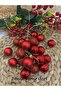 24 Pieces Red Christmas Tree Ornament Cici Ball 3 cm - 5