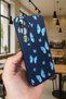 Samsung Galaxy M34 - Blue Butterfly Patterned Silicone Shock-Absorbing Classic Protective Rubber Case - 4