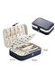 3 Compartments Rectangular Jewelry Box - Jewelry Organizer Ring Earring Necklace Travel Organizer - 3