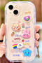 Cute Animal Figure 3D Transparent Lovely Case Compatible with iPhone 13 - 2