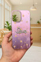 iPhone 16 Compatible Hologram Color Changing Star Pattern Stone Written Starlove Case - 2