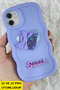 iPhone 12 and 12 Pro Compatible Colorful Heart Ribbon Detailed Glittery Wavy Sweety Case