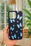 iPhone 14 Plus/15 Plus Compatible Blue Butterfly Patterned Silicone Shock-Absorbing Classic Protective Rubber Case - 2