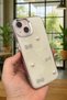 iPhone 15/14 and 13 Compatible Epoxidized 3D Figured Heart Ribbon Shiny Stylish Fashion Case - 3