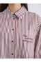 Striped Oversize Poplin Women's Shirt Tunic - 3