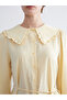 Yellow Peter Pan collar Women's Shirt Tunic - 3